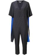 Stella Mccartney Striped Cape Monogram Jumpsuit - Blue