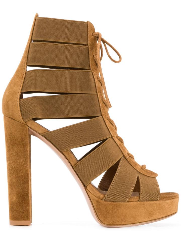 Gianvito Rossi Lace-up Sandals - Brown