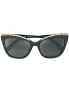 Alexander Mcqueen Eyewear Encrusted Cat-eye Sunglasses - Black