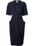Guy Laroche Vintage Bucket Pocket Dress, Women's, Size: 36, Blue