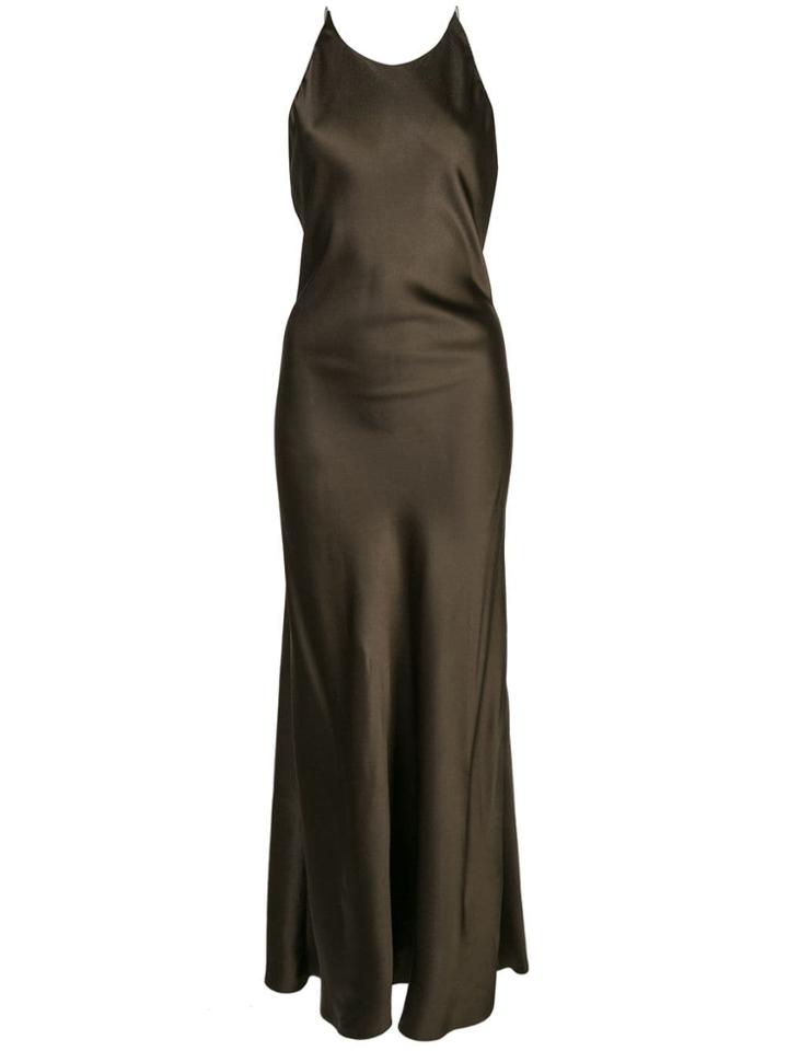 Rosetta Getty Cross Back Slip Dress - Green