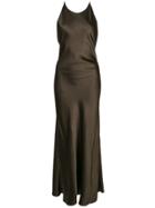 Rosetta Getty Cross Back Slip Dress - Green