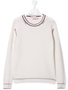 Marni Kids Stitching Detailed Jumper - Neutrals