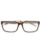 Tag Heuer - Rectangular Frame Glasses - Men - Acetate/rubber - One Size, Brown, Acetate/rubber