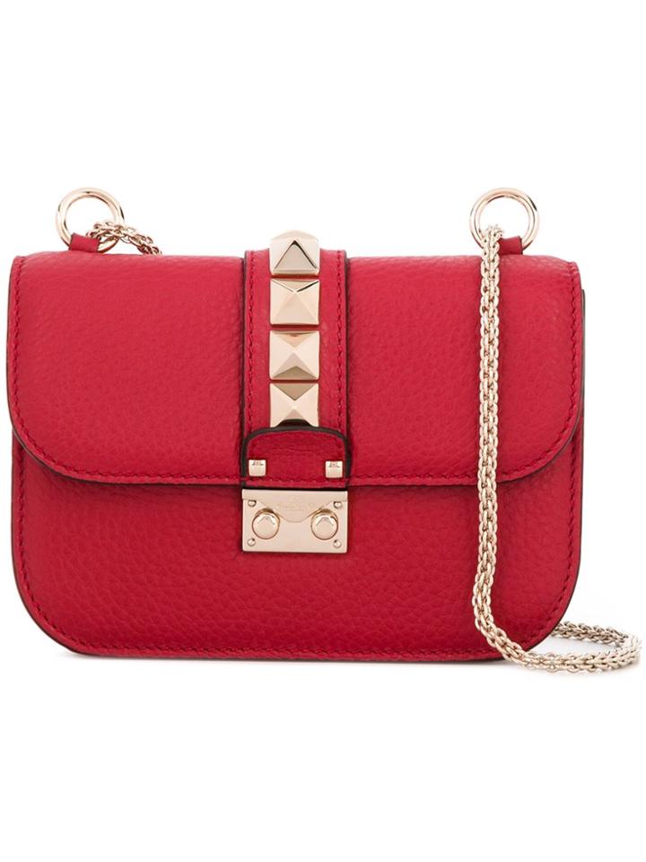 Valentino Valentino Garavani Mini 'glam Lock' Shoulder Bag - Red