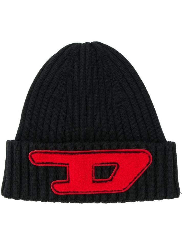 Diesel D Logo Beanie - Black