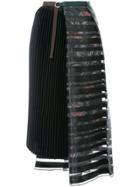 Kolor Layered Pleated Skirt - Black