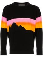 The Elder Statesman Alpine Sunset Cashmere Jumper - Black