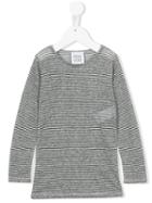 Douuod Kids Semi-sheer Striped Top, Girl's, Size: 12 Yrs, Black