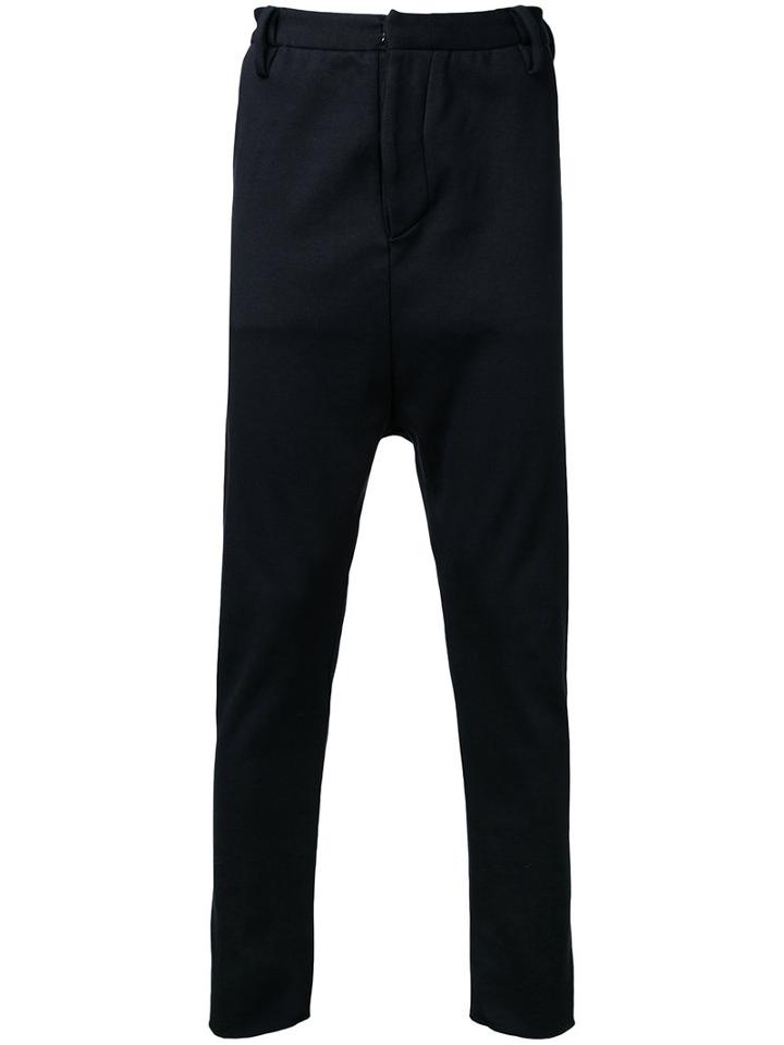 A New Cross Tailored Drop Crotch Pants, Men's, Size: Medium, Black, Cotton