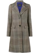 Etro - Wide Collar Check Coat - Women - Silk/viscose/wool - 42, Brown, Silk/viscose/wool