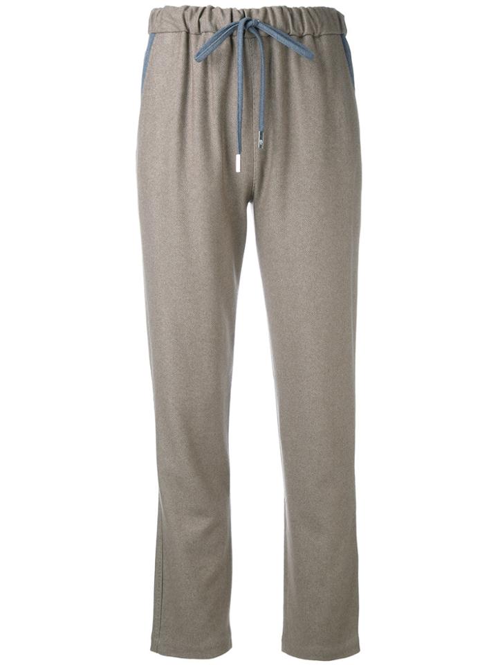 Eleventy Drawstring Tapered Trousers - Nude & Neutrals