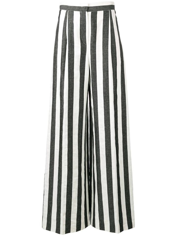 Escada Sport Striped Palazzo Trousers - Black