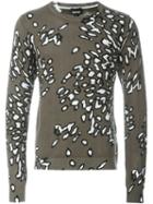 Just Cavalli Spot Print Sweater, Men's, Size: S, Green, Cotton