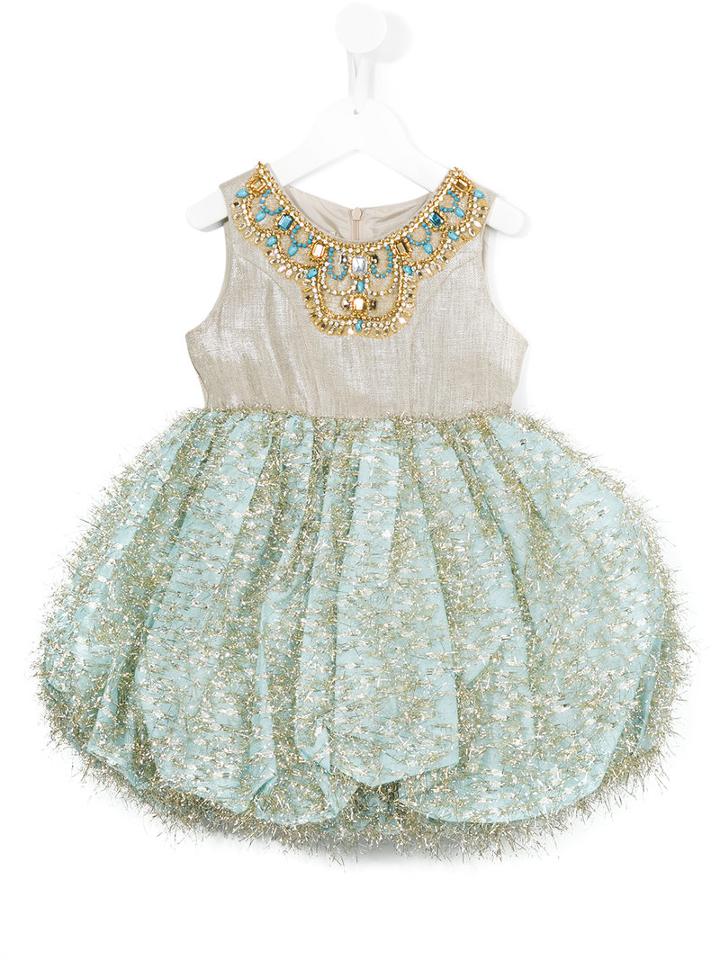La Stupenderia Embellished Dress, Girl's, Size: 6 Yrs, Nude/neutrals