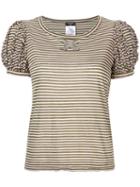 Chanel Pre-owned Striped T-shirt - Brown