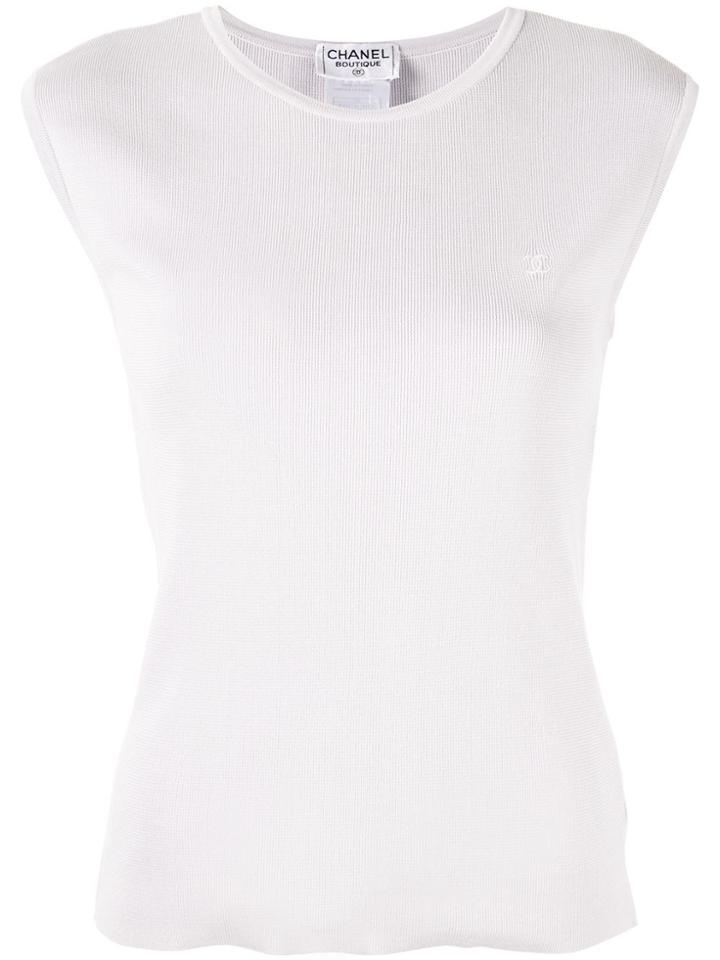 Chanel Pre-owned 1998's Knitted Tank Top - White