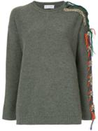 Dice Kayek Embellished Sleeve Sweater - Grey