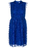 Givenchy Sleeveless Ruffled Lace Dress - Blue