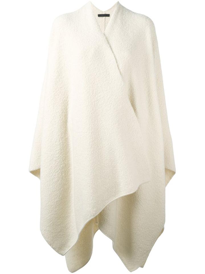 The Row Oversized Poncho, Women's, White, Silk/cashmere