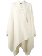 The Row Oversized Poncho, Women's, White, Silk/cashmere