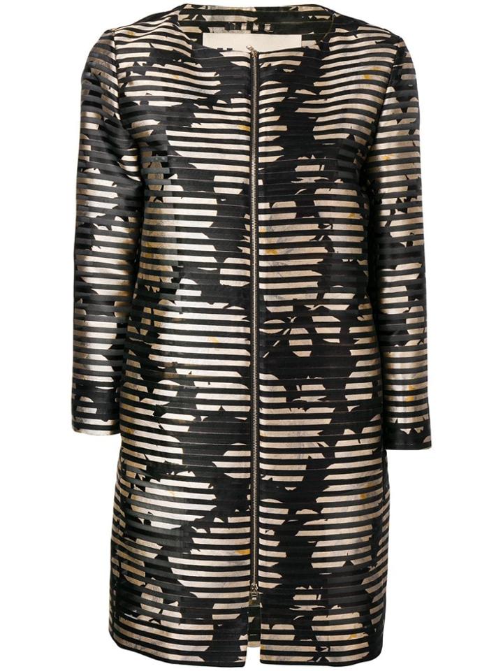 Herno Black And Gold Zipped Jacket