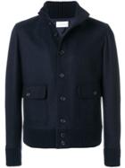 Cruciani Button Up Military Jacket - Blue