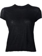 Rick Owens Drkshdw Round Neck T-shirt, Women's, Size: L, Black, Cotton