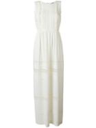 P.a.r.o.s.h. Anja Dress, Women's, Size: Xl, White, Acetate/silk/cotton/polyamide