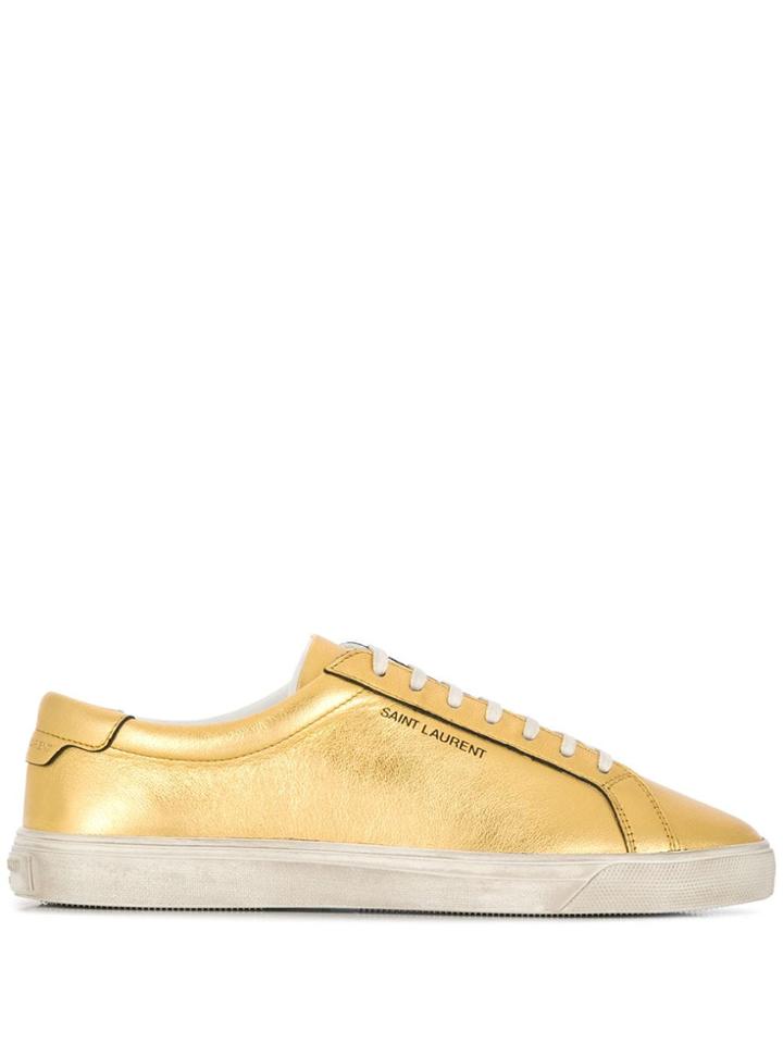 Saint Laurent Andy Sneakers - Gold