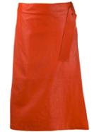 Luisa Cerano A-line Midi Skirt - Orange
