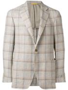 Canali Check Suit Jacket - Neutrals