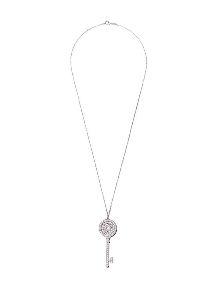 Tiffany & Co Tiffany Keys Diamond Petals Key Pendant - White