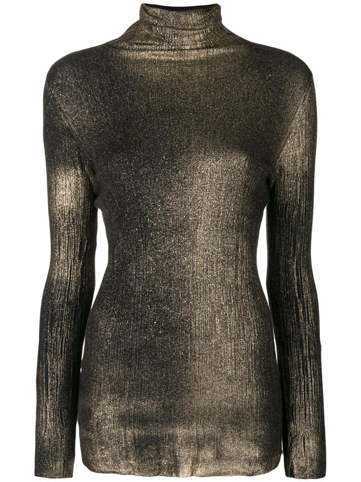 Avant Toi Turtle Neck Jumper - Metallic