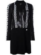 Versus Multi Print Wrap Dress, Women's, Size: 42, Black, Polyamide/polyester/spandex/elastane/viscose