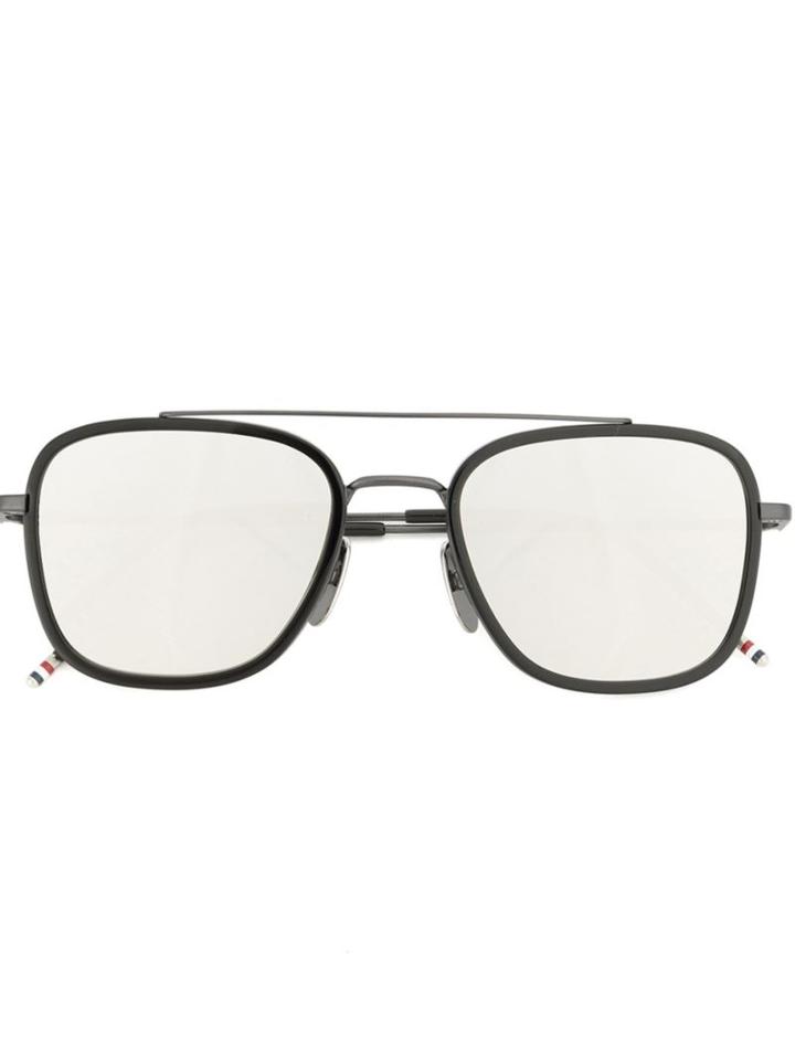 Thom Browne Square Frame Sunglasses, Men's, Black, Acetate/titanium/glass