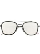 Thom Browne Square Frame Sunglasses, Men's, Black, Acetate/titanium/glass