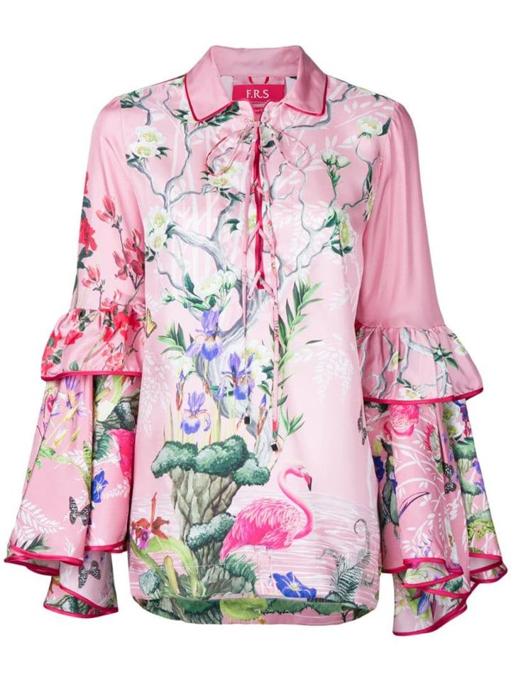 F.r.s For Restless Sleepers Floral Gypsy Polo Shirt - Pink