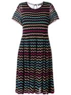 Marc Jacobs Zigzag Babydoll Lace Dress, Women's, Size: Xs, Black, Silk/nylon/viscose/metallic Fibre