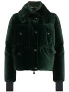 Moncler Grenoble Loye High Neck Feather Down Puffer Jacket - Green