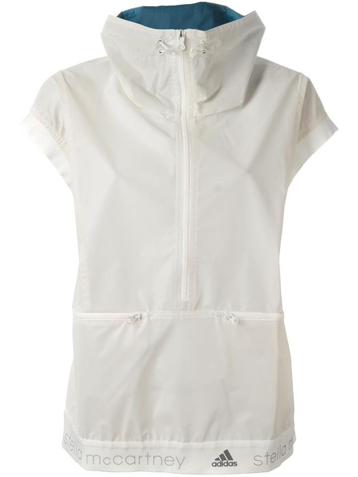 Adidas By Stella Mccartney Cap Sleeve Lightweight Jacket, Women's, Size: Xs, White, Polyester/polyurethane