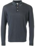 Eleventy Longsleeved Polo Shirt - Blue