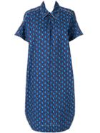 Marni Printed Shirt Dress - Blue