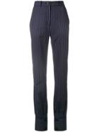 Jw Anderson Classic Pinstriped Trousers - Blue
