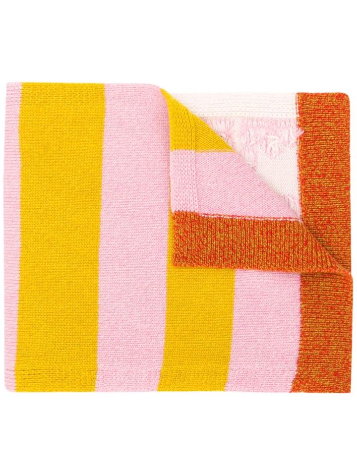 Barrie Stripe Detail Scarf - Pink