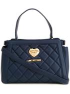 Love Moschino Small Quilted Tote, Women's, Blue