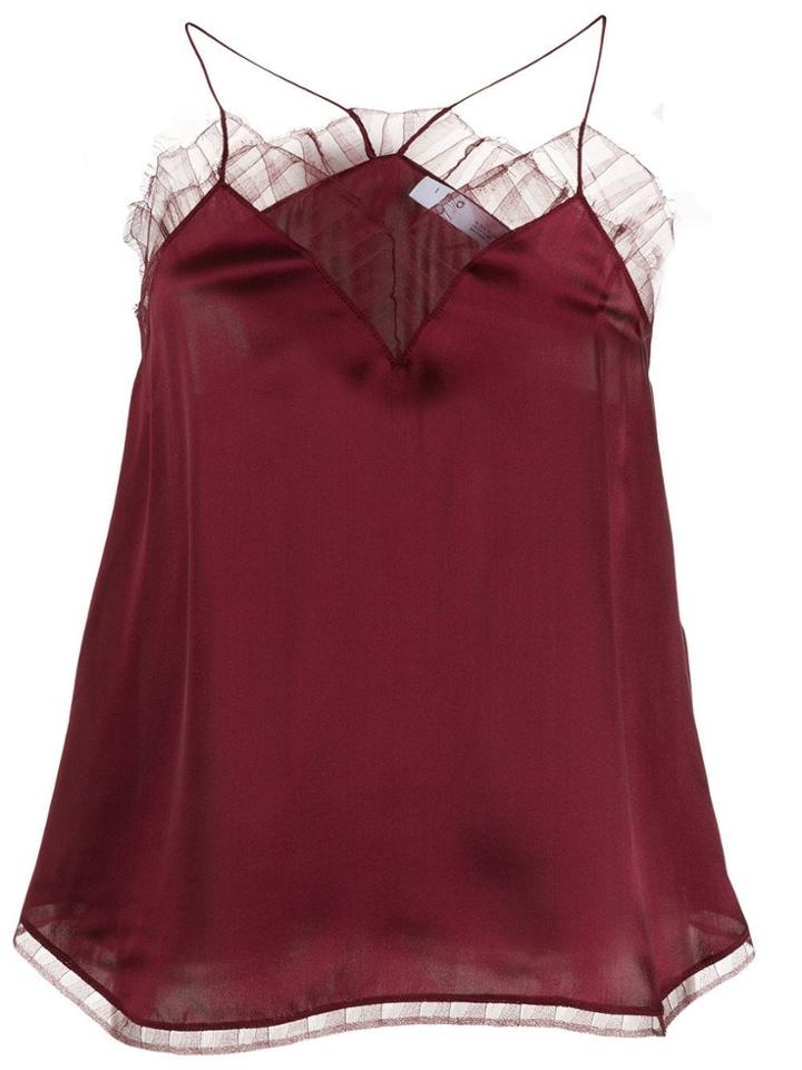 Iro Berwyn Lace Trim Camisole - Red