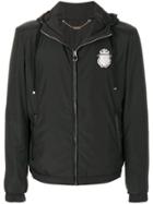 Billionaire Logo Patch Hooded Jacket - Black