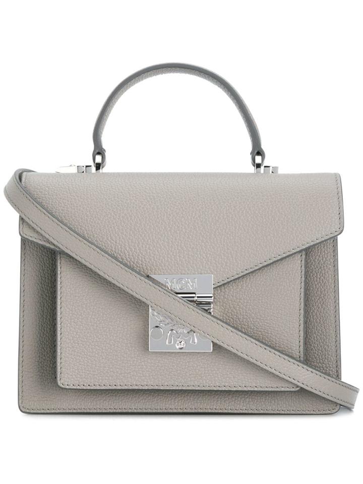 Mcm Patricia Park Avenue Shoulder Bag - Grey