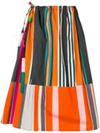 Pierre-louis Mascia Striped A-line Skirt - Black